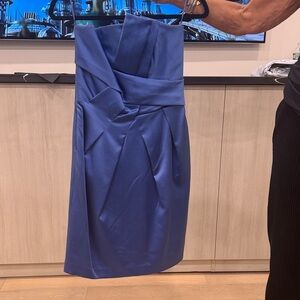 Alberta Ferretti Royal Blue Strapless Dress